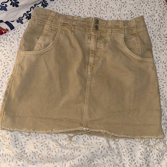 Women’s Tan Free People Denim Skirt | Size 10 - Picture 1 of 3